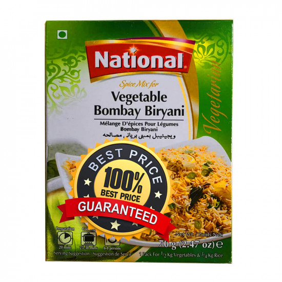 National Zeleninové Koření Směs Bombay Biryani (70G)